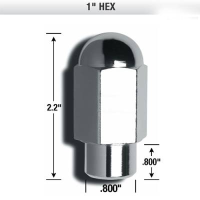 Gorilla Automotive - Gorilla 23198XL Chrome Acorn Bulge Lug Nuts 12MMx1.5 1.90" Length 13/16" Hex