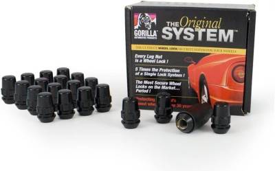 Gorilla Automotive - Gorilla 71643NBC Black 14mm x 1.5 Wheel Lock Set Pack of 20