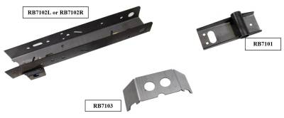 Rust Buster Frameworks - Rust Buster RB7112L LEFT Rear Frame Section w/Bed Mount for 95-04 Toyota Tacoma