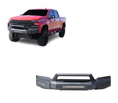 Black Horse Off Road - Black Horse AFB-SI20-K1 Armour-II Bumper Kit Black for 19-21 Silverado 1500