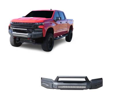 Black Horse Off Road - Black Horse AFB-SI20-K2 Armour-II Bumper Kit Black for 19-21 Silverado 1500