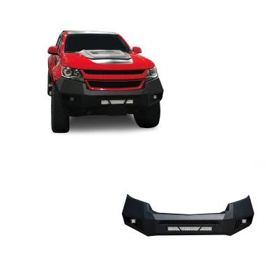 Black Horse Off Road - Black Horse AFB-CO15-KIT Armour Heavy Duty Front Bumper 15-20 Colorado