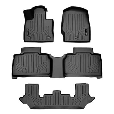SMARTLINER - Smartliner SA0423/B0423/C0502 Front/Rear BlackFloor Liners for Ford Explorer