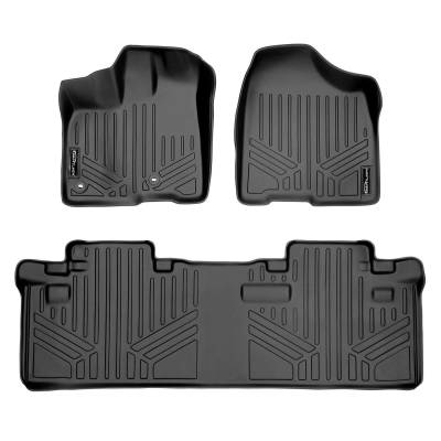SMARTLINER - SMARTLINER SA0128/B0083 Front/Rear BLACK Floor Liners for Toyota Sienna