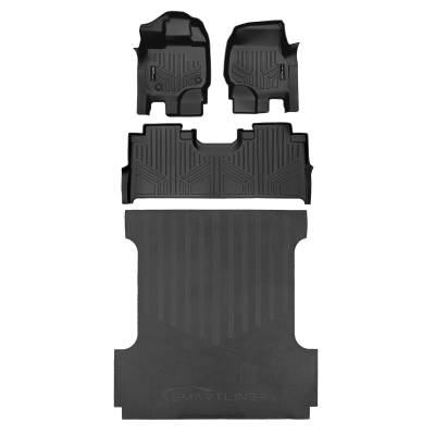 SMARTLINER - SMARTLINER SA0167/B0624/J0167 Front/Rear BLACK Floor Liners Ford F150 Crew