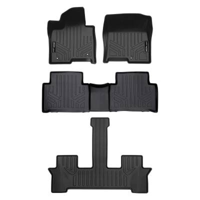 SMARTLINER - SMARTLINER SA0608/B0608/C0548 Front/Rear BLACK Floor Liners for Kia Sorento