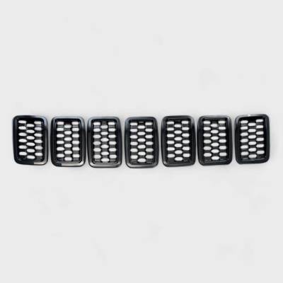 Trim Illusion - Trim Illusion ABS6527BLK Black Front Grille Overlay for 17-22 Grand Cherokee WK