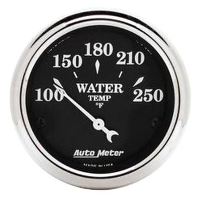 AutoMeter - AutoMeter 1737 Old Tyme Black Air-Code Water Temperature Gauge 100-250F 2-1/16"