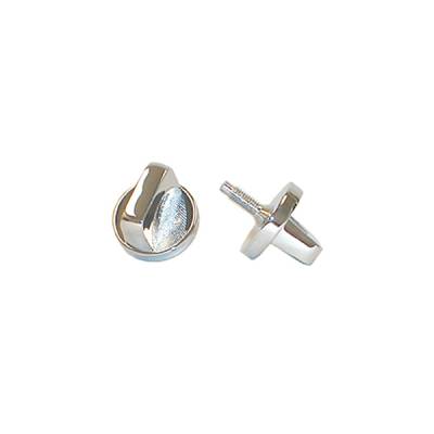 Rugged Ridge - Rugged Ridge 11304.01 Interior Windshield Knob Set Chrome for Jeep CJ