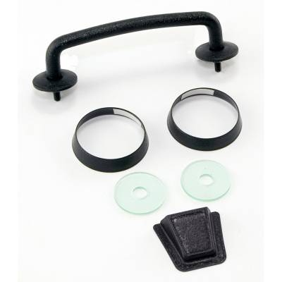 Rugged Ridge - Rugged Ridge 11201.05 Windshield Tie Down Kit Textured Black