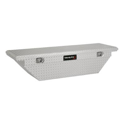 TrailFX - TrailFX 120631 Crossover Angled 63" Polished Alum Tool Box w/Struts & Tray