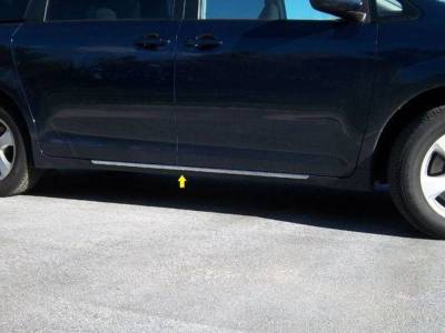 Quality Automotive Accessories - QAA TH11151 Stainless Rocker Panel Trim 2pc for 11-20 Toyota Sienna