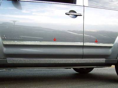 Quality Automotive Accessories - QAA TH27011 Stainless Rocker Panel Trim 4Pc for 07-09 Mitsubishi Outlander