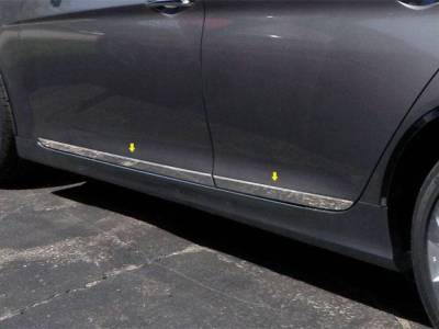 Quality Automotive Accessories - QAA TH11361 Stainless Rocker Panel Trim 4Pc for 11-14 Hyundai Sonata