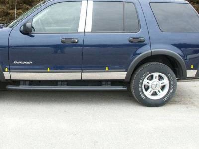 Quality Automotive Accessories - QAA TH44330 Stainless Rocker Panel Trim 10pc for 02-10 Ford Explorer