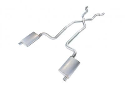 Pypes Performance Exhaust - Pypes SCC12R 2.5"Race Pro Series Dual Exhaust System w/X-Pipe for 68-73 Corvette
