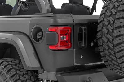 Rough Country Suspension Systems - Rough Country Trail Cladding Rear Corner Guards Black for Wrangler JL TC13026