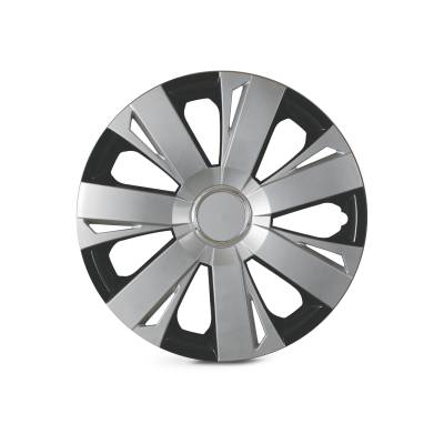 Winjet - Winjet CHB-5077-DP-14 14" Wheel Cover Hubcaps 4PC Silver/Black