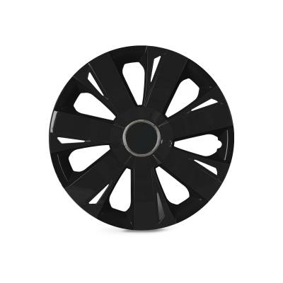 Winjet - Winjet CHB-5077-BP-14 14" Wheel Cover Hubcaps 4Pc Set Black Matte