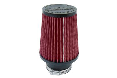 HPS Performance - HPS HPS-4295 Red Air Filter 2.5" Flange ID 7.25" Height Pre-Oiled & Reusable