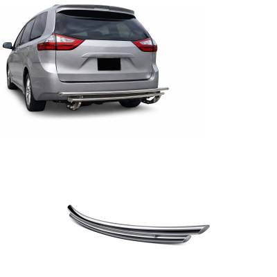 Black Horse Off Road - Black Horse 8TY918SS-DL SS Rear Bumper Guard for 04-23 Toyota Sienna