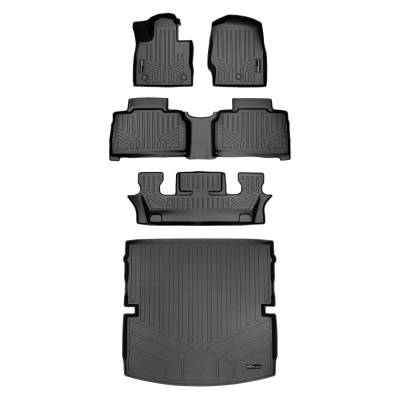 SMARTLINER - Smartliner SA0423/B0423/C0423/D0423 Front/Rear BlackFloor Liners for Explorer