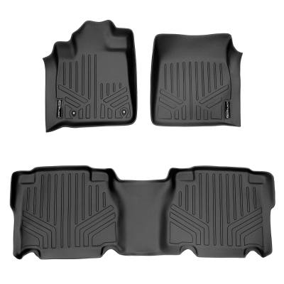 SMARTLINER - SMARTLINER SA0022/B0022 Front/Rear BLACK Floor Liners for Toyota Tundra CrewMax
