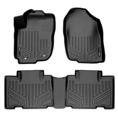 SMARTLINER - SMARTLINER SA0134/B0134 Front/Rear BLACK Floor Liners for Toyota RAV4