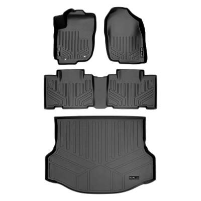 SMARTLINER - SMARTLINER SA0134/B0134/D0134 Front/Rear BLACK Floor Liners for Toyota RAV4