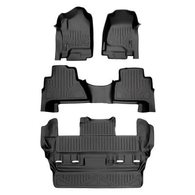 SMARTLINER - SMARTLINER SA0136/B0163/C0153 Front/Rear BLACK Floor Liners Cadillac Escalade
