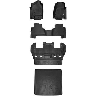 SMARTLINER - SMARTLINER Front/Rear Floor Liners w/Cargo Liner Black Cadillac Escalade