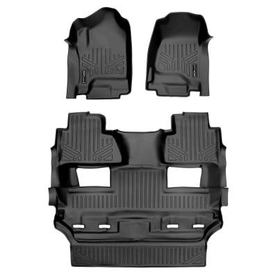 SMARTLINER - SMARTLINER SA0136/B0444 Front/Rear BLACK Floor Liners Tahoe/Yukon