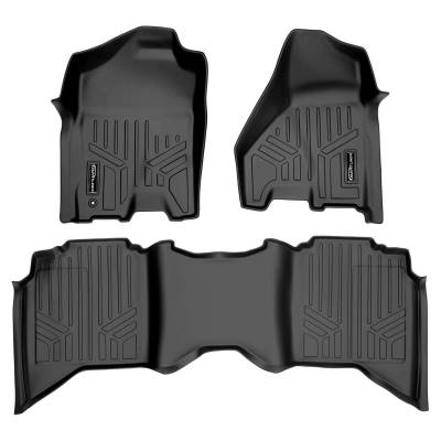 SMARTLINER - SMARTLINER SA0252/B0047 Front/Rear BLACK Floor Liners for Ram Crew