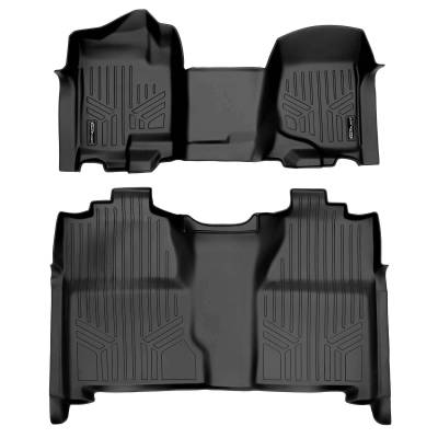 SMARTLINER - SMARTLINER SA0296/B0020 Front/Rear Black Floor Liners for Silverado/Sierra Crew