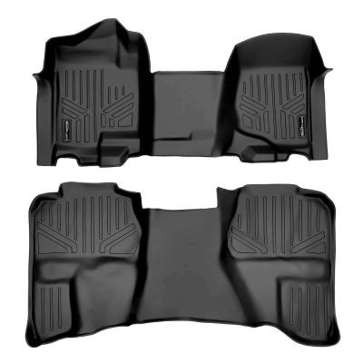 SMARTLINER - SMARTLINER SA0296/B0097 Front/Rear Black Floor Liners for Silverado/Sierra Ext