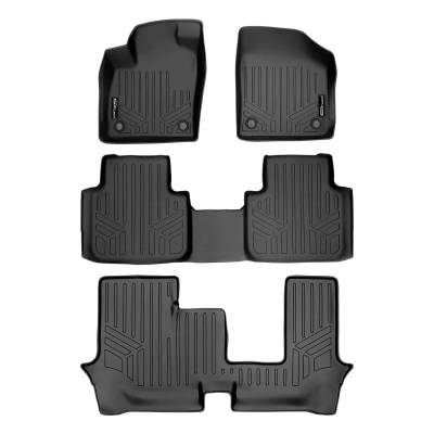 SMARTLINER - SMARTLINER SA0300/B0300/C0300 Front/Rear BLACK Floor Liners for VW Atlas