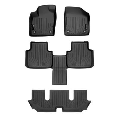 SMARTLINER - SMARTLINER SA0300/B0443/C0443 Front/Rear BLACK Floor Liners for VW Atlas