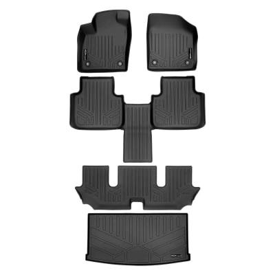 SMARTLINER - SMARTLINER SA0300/B0443/C0443/E0300 Front/Rear BLACK Floor Liners for VW Atlas