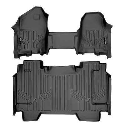SMARTLINER - SMARTLINER SA0373/B0369 Front/Rear BLACK Floor Liners for Ram 1500 Crew
