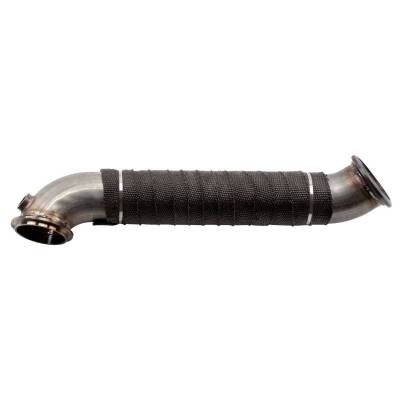 Wehrli Custom Fabrication - Wehrli F100704 3" Stainless V-Band Down Pipe for 11-15 Chevy 6.6L LML Duramax
