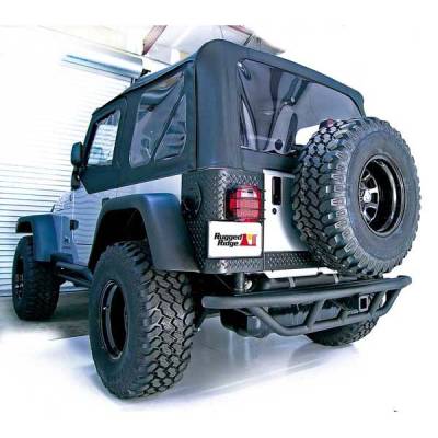 Rugged Ridge - Rugged Ridge 11503.11 RRC Rear Bumper 2" Receiver Hitch for Jeep Wrangler