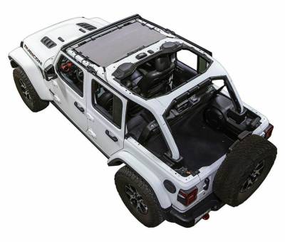 SpiderWebShade - SpiderWebShade Mesh Bikini Top Grey for Jeep JL 4DR SWS-SHDKNI-01-JL-GRY