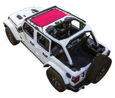 SpiderWebShade - SpiderWebShade Mesh Bikini Top-Pink for Jeep JL 4DR SWS-SHDKNI-01-JL-PNK