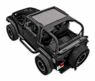 SpiderWebShade - SpiderWebShade Mesh Bikini Top Grey for Jeep TJ SWS-SHDKNI-01-TJ-GRY