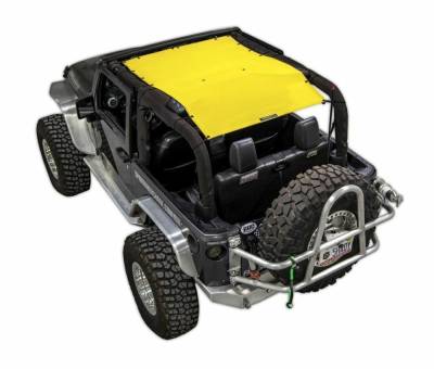 SpiderWebShade - SpiderWebShade Mesh Bikini Top-Yellow for Jeep JK 2DR SWS-SHDTOP-01-JK2D-YLW