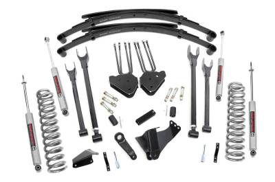 Rough Country Suspension Systems - Rough Country 582.20 6" 4-Link Lift Kit 05-07 F250/F350 Super Duty Diesel 4WD