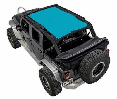 SpiderWebShade - SpiderWebShade Mesh Bikini Top-Teal for Jeep JK 4DR SWS-SHDTOP-01-JK4D-TEL