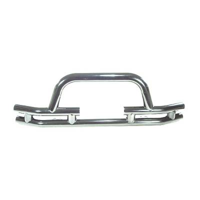 Rugged Ridge - Rugged Ridge 11563.03 3" Tube Front Winch Bumper Stainless for 76-06 Jeep