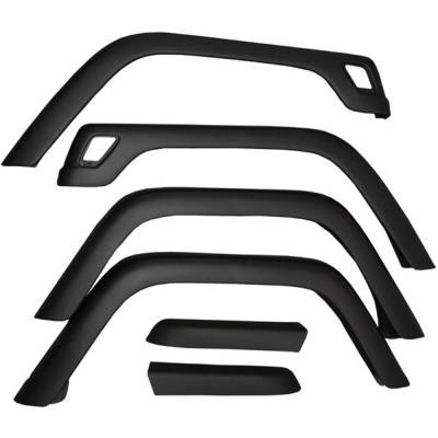 Rugged Ridge - Rugged Ridge 11603.01 6-Piece Fender Flare Kit for Jeep Wrangler