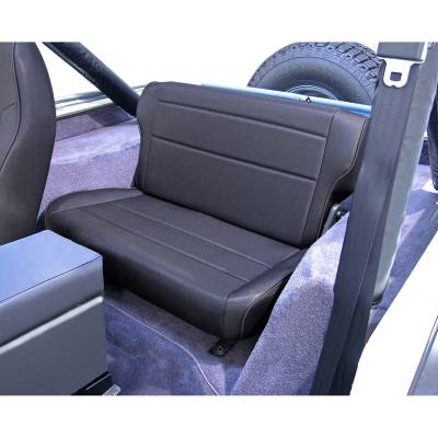Rugged Ridge - Rugged Ridge 13462.15 Fold & Tumble Rear Seat Black Denim for CJ & Wrangler